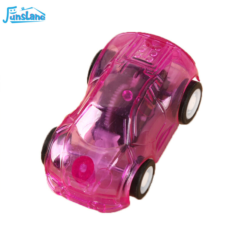 FL【ready stock】Pull Back Car Transparent Candy Color Vintage Mini Pull Back Car Model Kid Toys