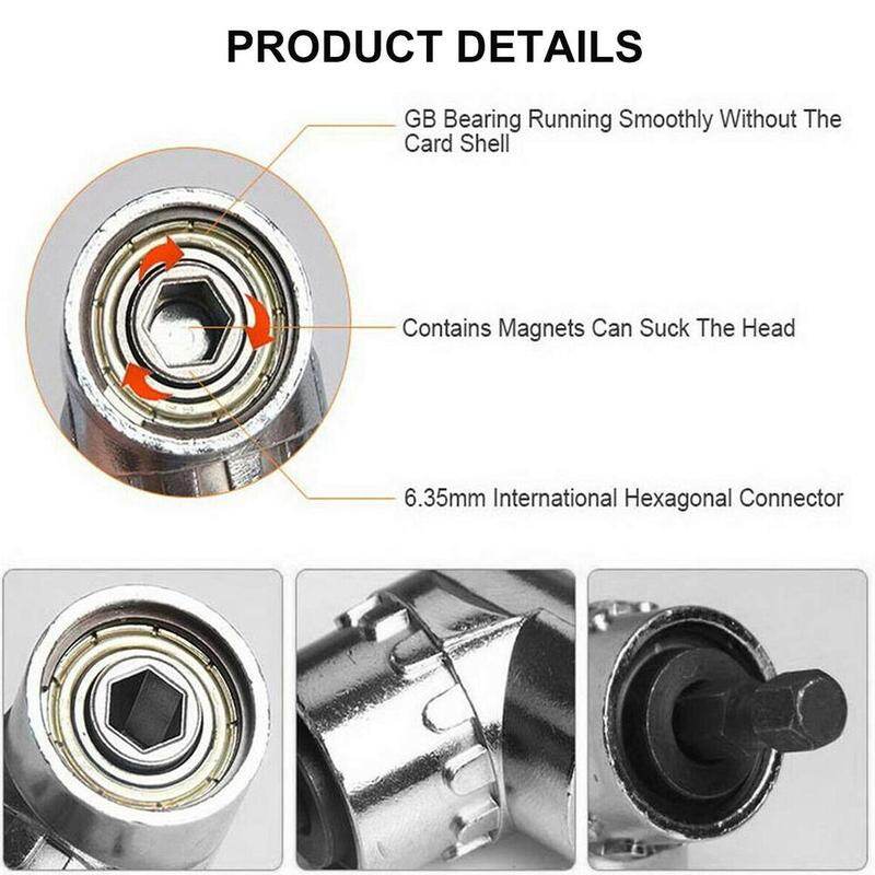 Tua Vít Góc Phải 105 Độ Dụng Cụ Cầm Tay Bộ Chuyển Đổi Ổ Cắm Mũi Khoan Lục Giác Dụng Cụ Tua Vít Sửa Chữa Điện Nối Dài Chuôi Lục Giác