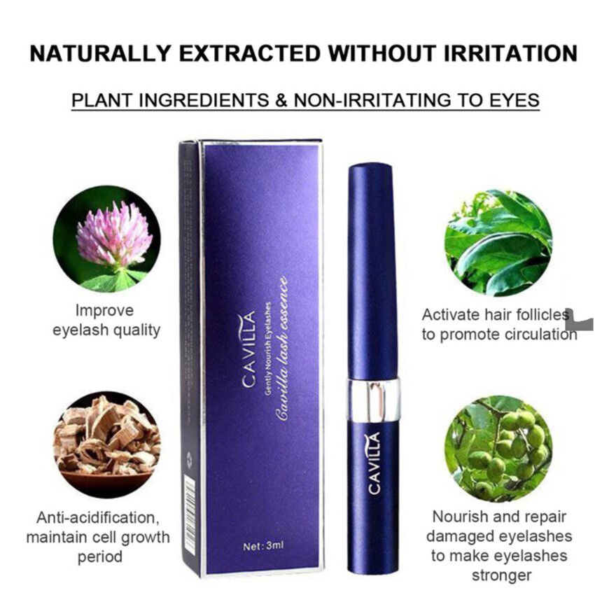 CAVILLA Eyelash Serum Eyelash Growth Solution Thick And Curly Natural Growth Eyelash Solution Maskara