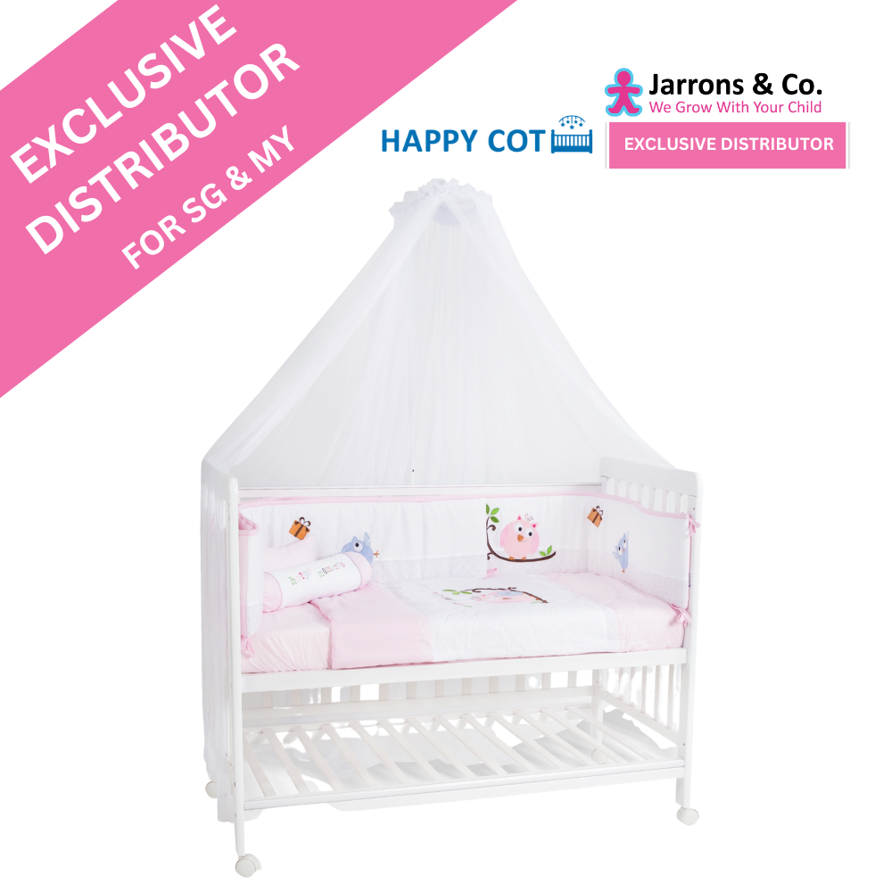 Jarrons Happy Wonder+ 5-in-1 Convertible Baby Cot (White - Main Image