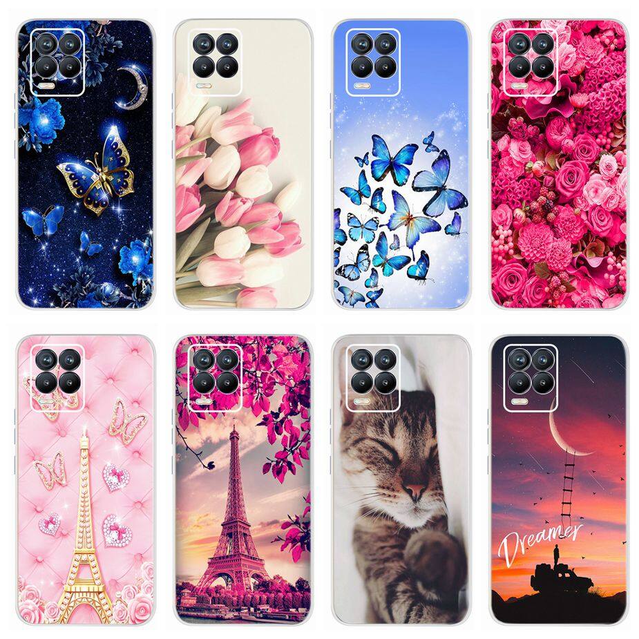 For Oppo Realme 8 Case Realme 8 Pro Soft TPU Cute 3D Printing Phone Cover Realme8 RMX3085 Casing