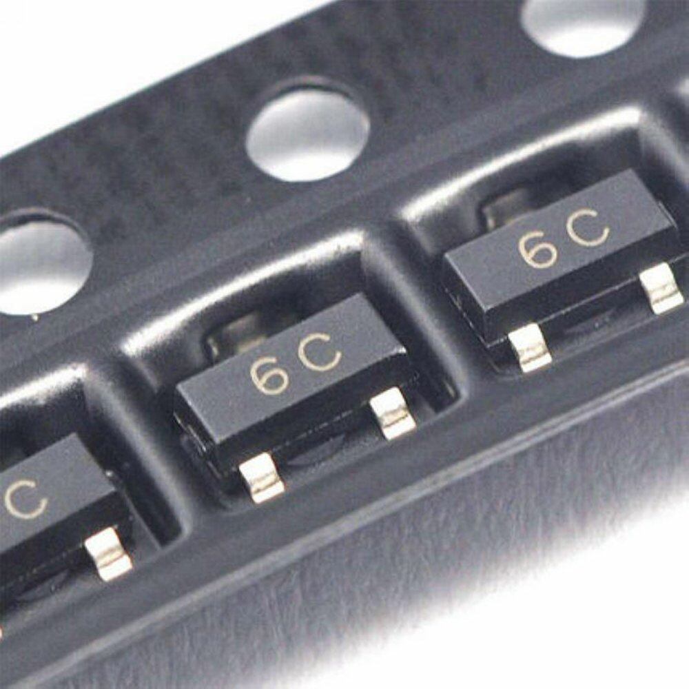 100pcs bc817-40 6c npn 0.1a/45v sot-23 smd transistor