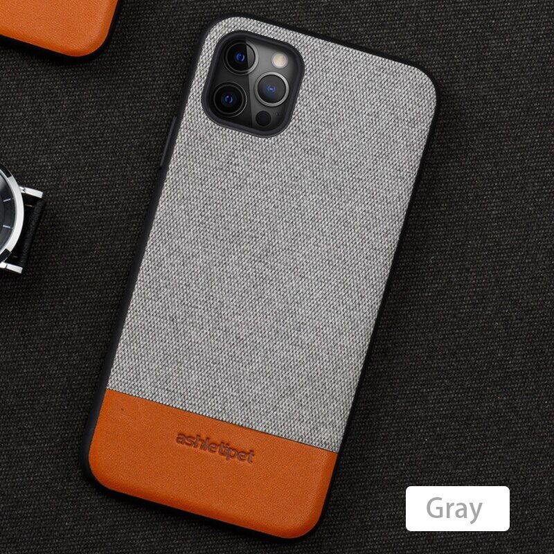 Canvas + Leather Phone Case for Google Pixel 8 7 6 Pro Pixel 6A fabric 360 Full Protective Cover