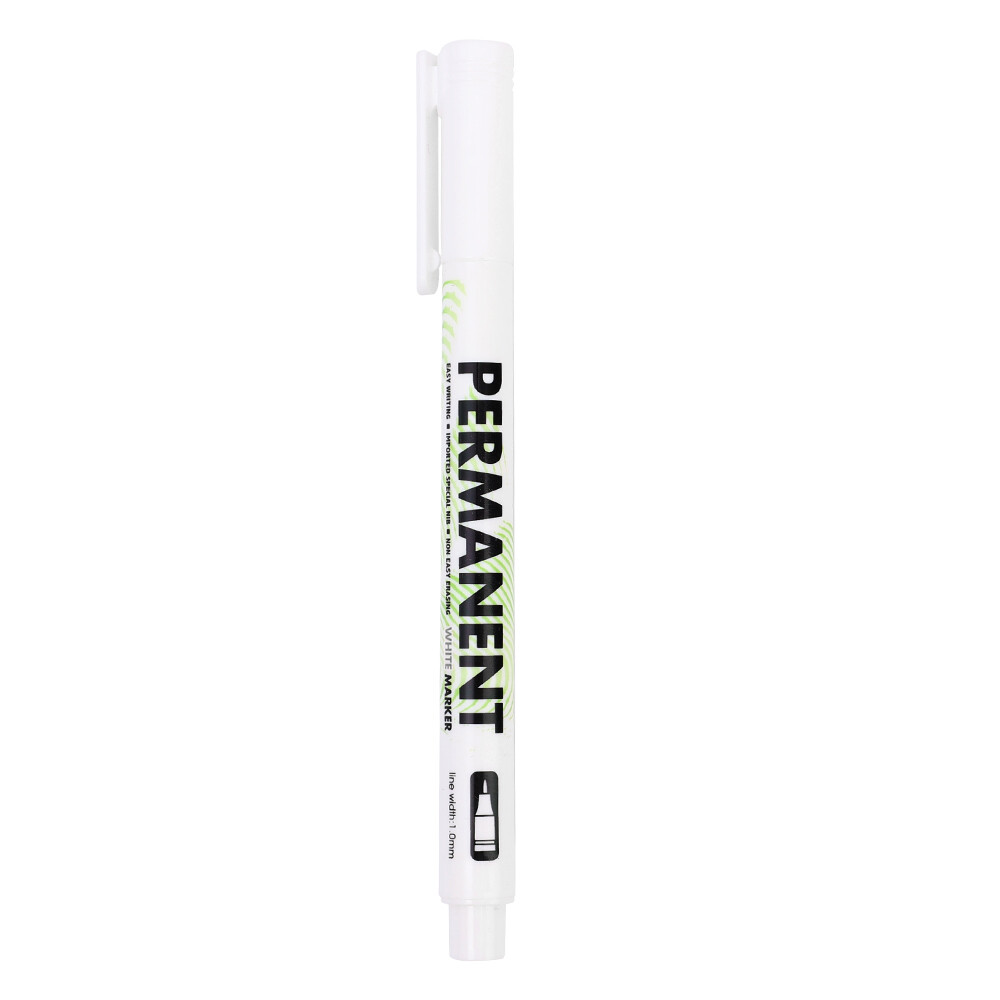 1/5PCS 1.0mm Multifunction White Marker Pen Smooth Writing Waterproof Quick Dry Pen Work Stationery Writing Supplies