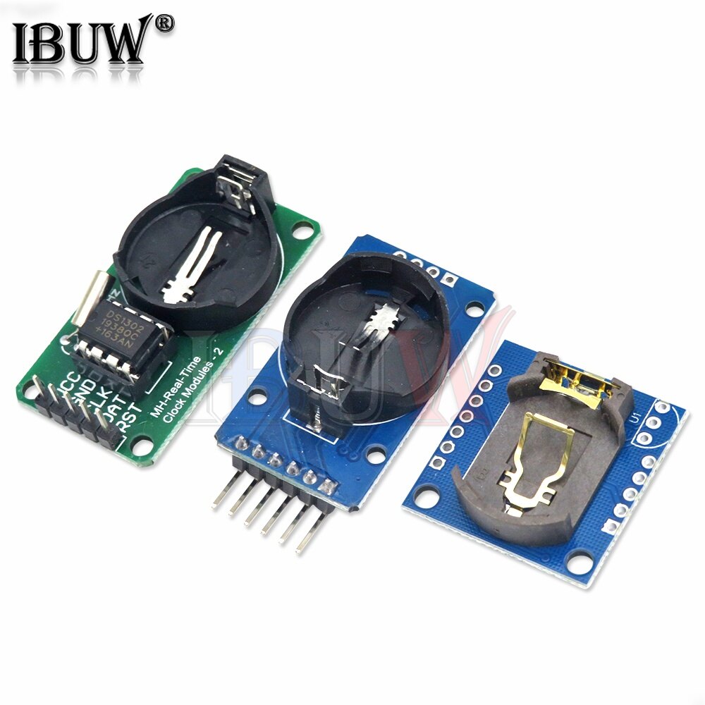 DS3231 AT24C32 Mô đun IIC DS1302 Độ chính xác mô-đun Đồng hồ DS1307 mô-đun bộ nhớ Mini Module thời gian thực 3.3V/5V cho Raspberry Pi