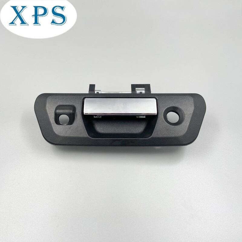 Xps tailgate handle black with chrome catcher trunk handle with key hole and Camera hole for nissan pickup navara D23 Np300 2015-2020