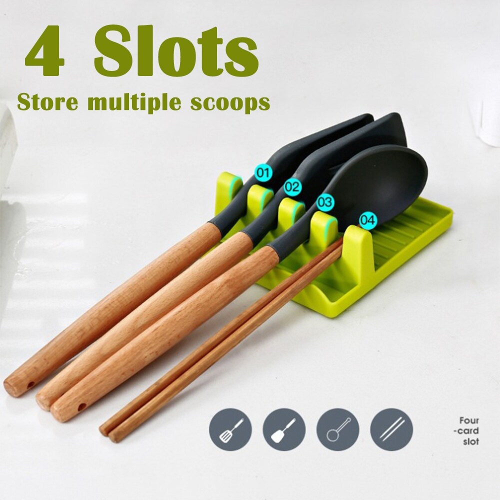 Kitchen Spoon Holder Pot Lid Rack Fork Spatula Storage Rack Cooking Dish Spoon Stand Kitchen Storage Shelf Organizer Accessories  ELEGANT