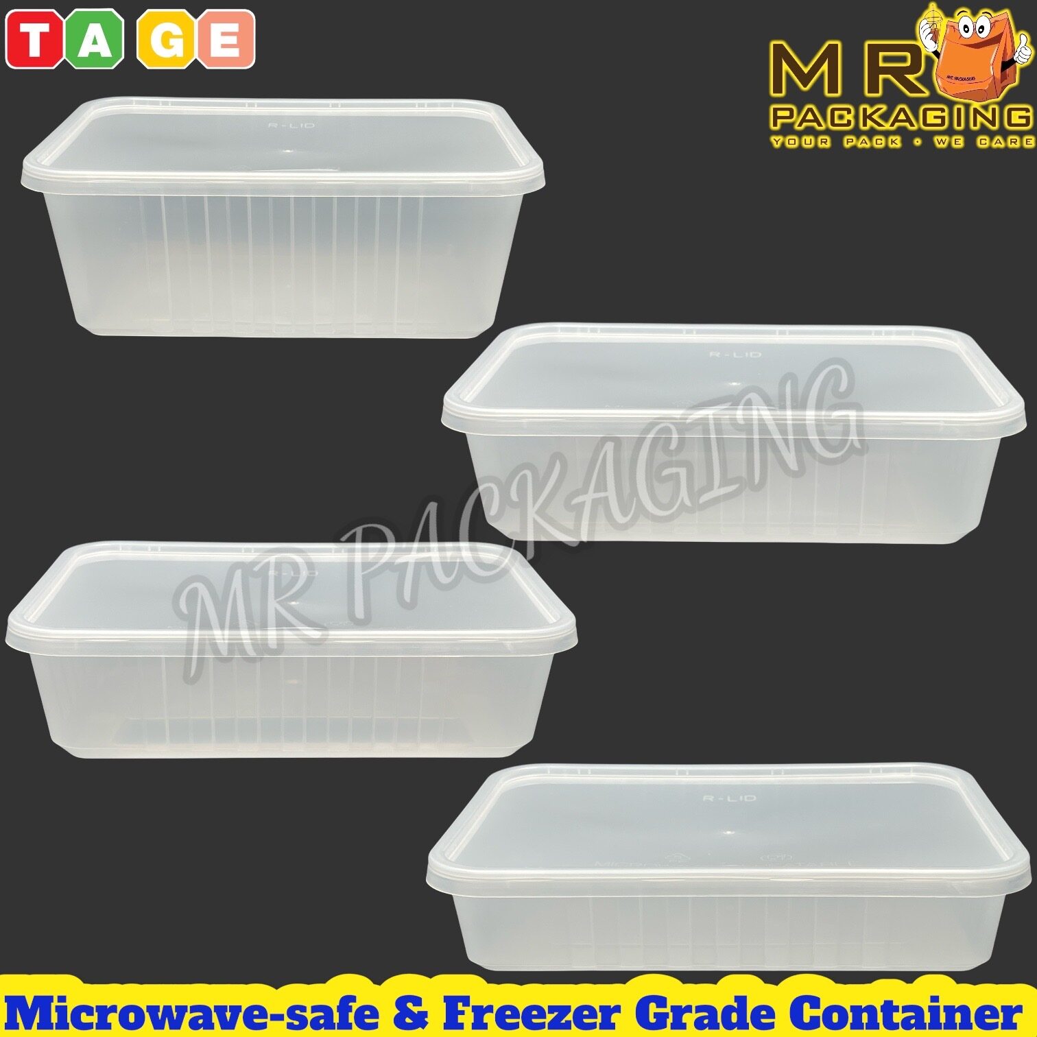 500 650 750 1000 ml Freezer Grade Rectangular Container with Lid ...