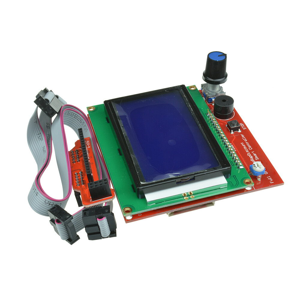 12864 Display LCD 3D Printer Controller +Adapter For RAMPS 1.4 Reprap Mendel