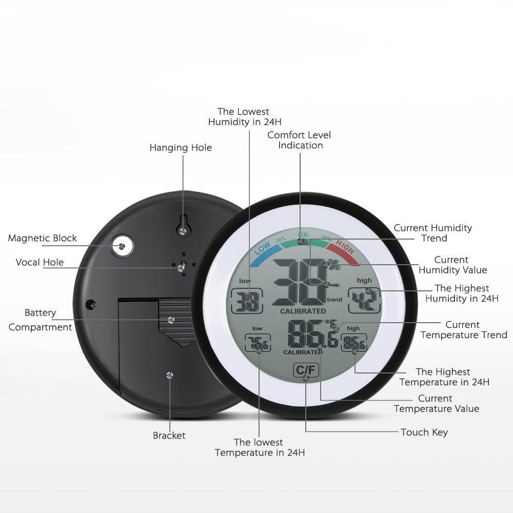 Máy Đo Độ Ẩm Nhiệt Độ Kỹ Thuật Số ° C/° F-INTL
