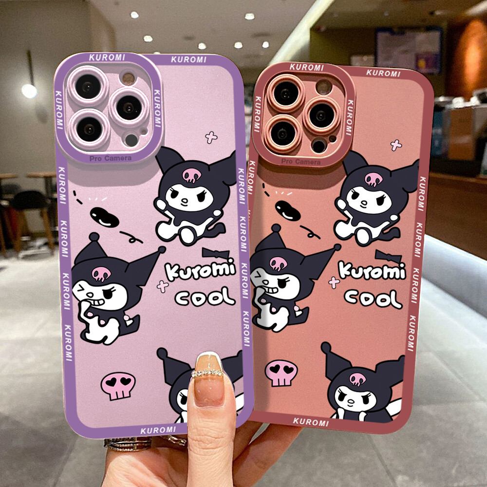 Jizetin Phone Case Casing For Redmi Note 11 Note 11 Pro Note 11 Pro 5G Note 11S Note 10 Note 10 5G Note 10 Pro Note 10S Case Girl Lovely Cartoon Kuromi Phone Case Soft Rubber Cellphone Casing New Full Cover Camera Protection Shockproof Case