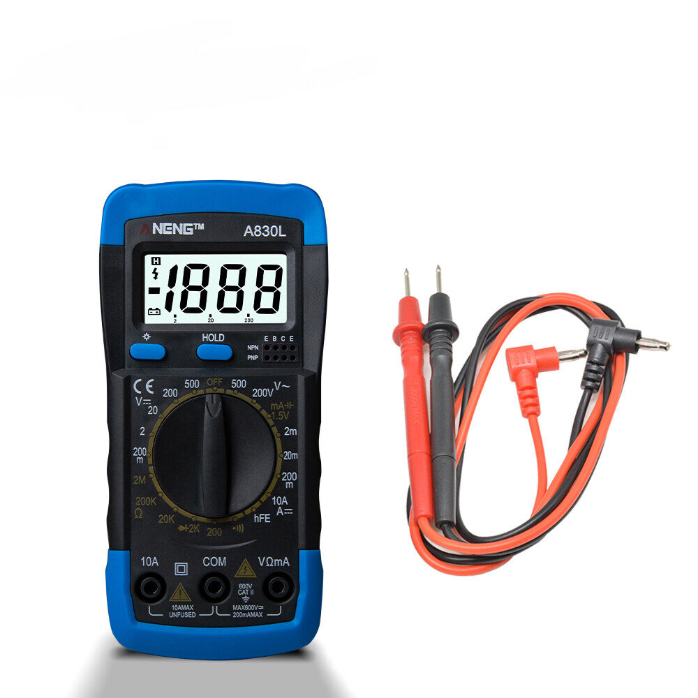 Shockley LCD Digital Multimeter A830L AC DC Voltage Diode Freguency Multitester Current Tester Luminous Display with Buzzer Function