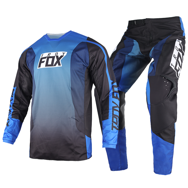Black MX 180 Jersey And Pants Combo Suit Motocross Gear Set DH BMX MTB