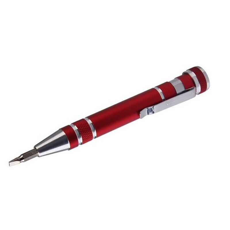 Multi-function Screwdriver Tool Pen Aluminum Alloy Screwdriver 8-in-1 Precision Screwdriver Set Convenient Pen Repair Tool 1Set