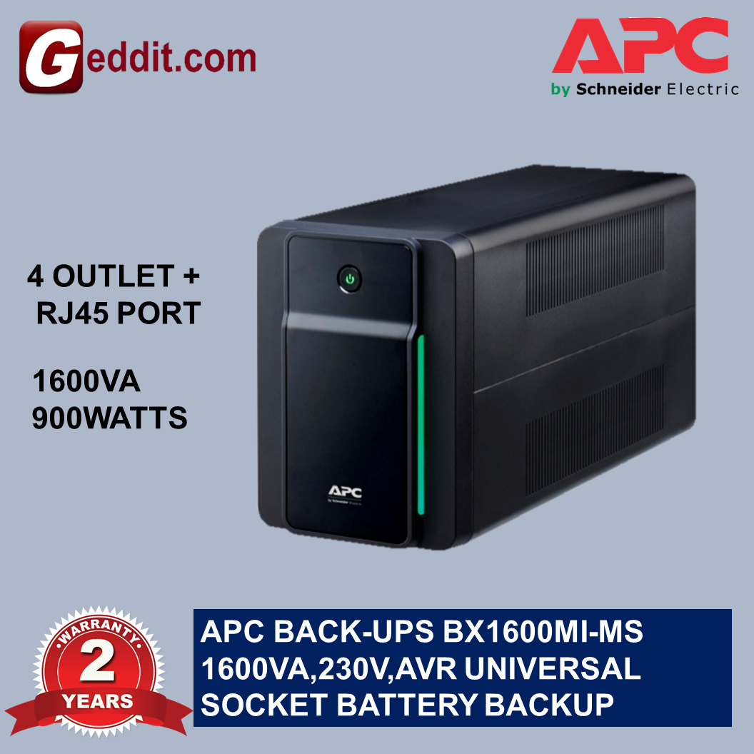 APC BACK-UPS BX1600MI-MS 1600VA,230V,AVR UNIVERSAL SOCKET BATTERY ...