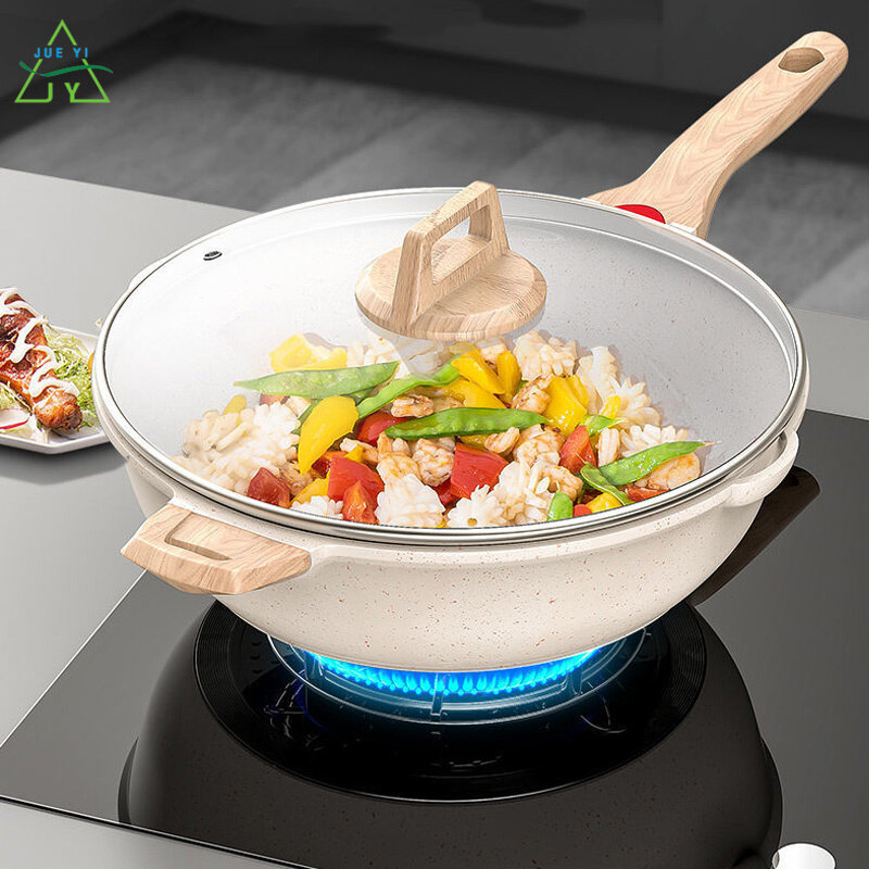 KS Maifan stone coated pot composite bottom non-stick pot multi-functional frying pan household smokeless pot electric stove universal frying pan