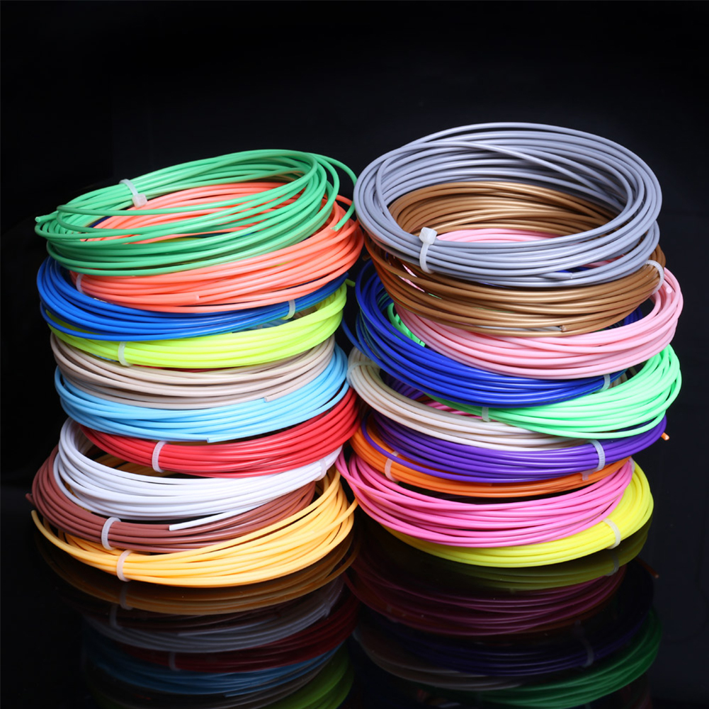microgood 10/20 Colors 5m 1.75mm PLA Refill Filament Consumable for 3D Printer Drawing Pen