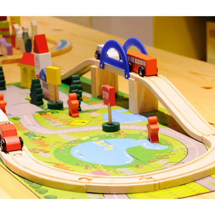 early learning wooden train set