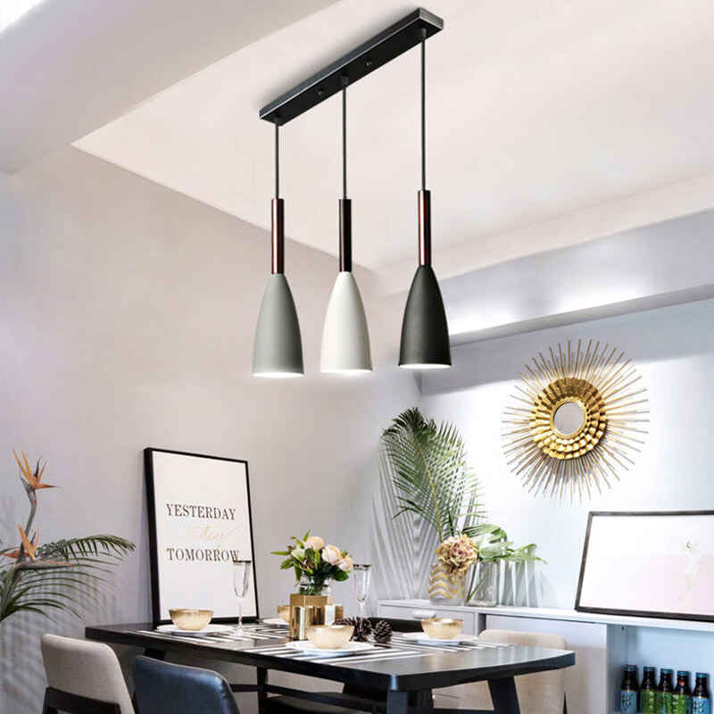 YONUO Đèn LED Đèn Chùm Đèn Trần Đèn Cạnh Giường Đèn Đơn Giản Đẹp Đèn Phòng Ngủ Đèn Phòng Ăn Đèn Hiên Đèn Ba Màu Phong Cách Instagram 220V