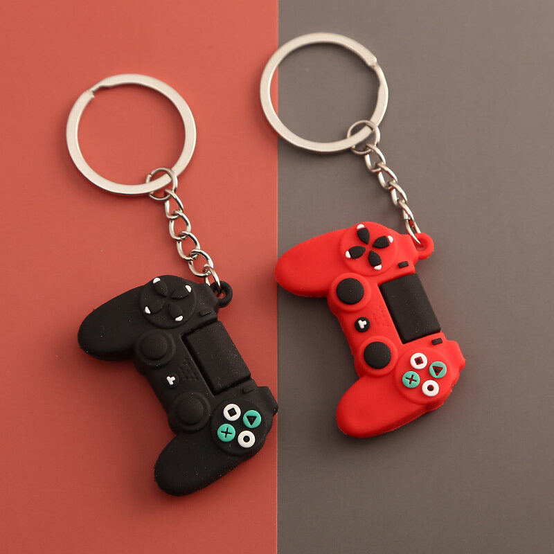 EKLEVA Creative Video Game Handle Keychain Simulation Joystick Model Key Chain Ring Pendant Men Women Couple Key Holder Trinket Gift
