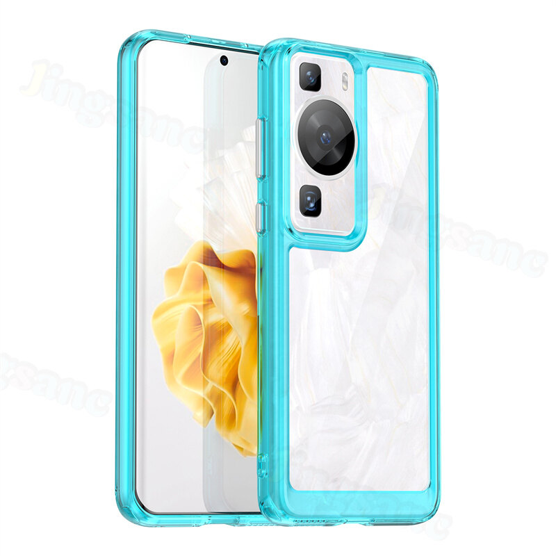 Jingsanc Hard Case For Huawei P60 Pro/Huawei P60 Hybrid Armor Clear Candy Bumper Soft TPU Edge Shockproof Phone Casing Cover Shell huawei p60 pro/huawei p60