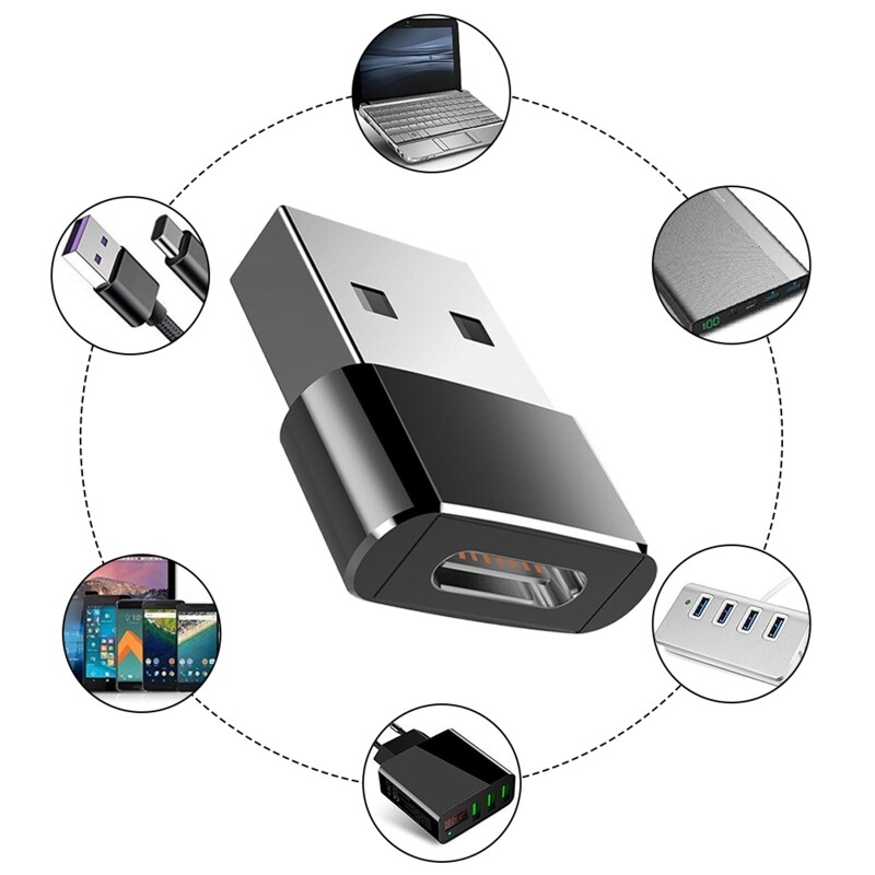 Bộ Chuyển Đổi Đầu Nối Usb Type A Đực Sang Usb Type C Cái Bộ Chuyển Đổi Sạc Truyền Dữ Liệu Chuẩn Usb Type-C Cho Iphone12