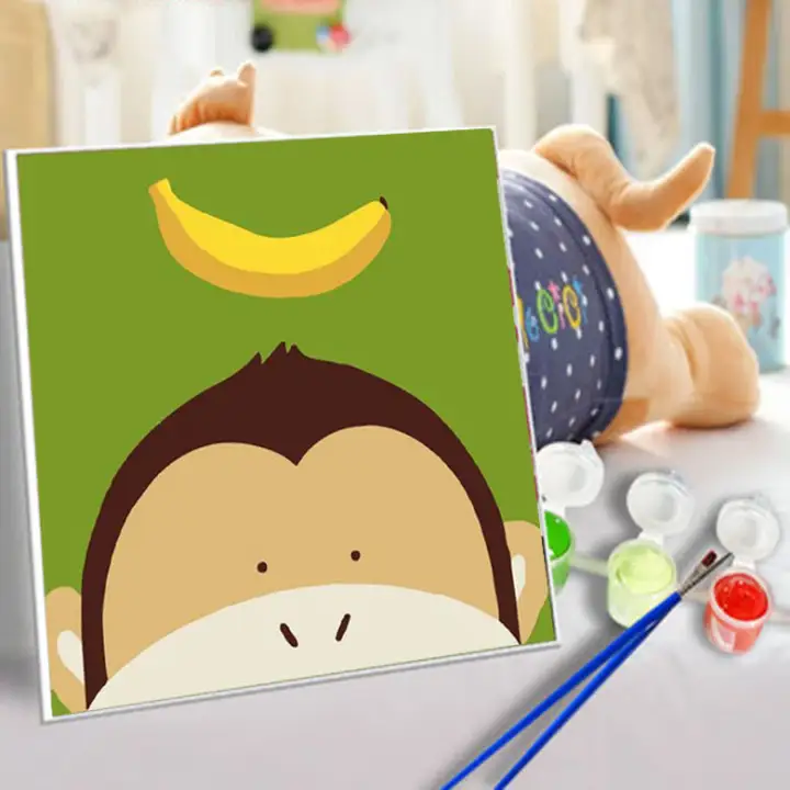 Cat Dengan Angka Untuk Orang Dewasa Diy Cat Oleh Nomor Kit Untuk Anak Pemula Pada Kanvas Lukisan Berwarna Warni 8x8inch Lazada Indonesia