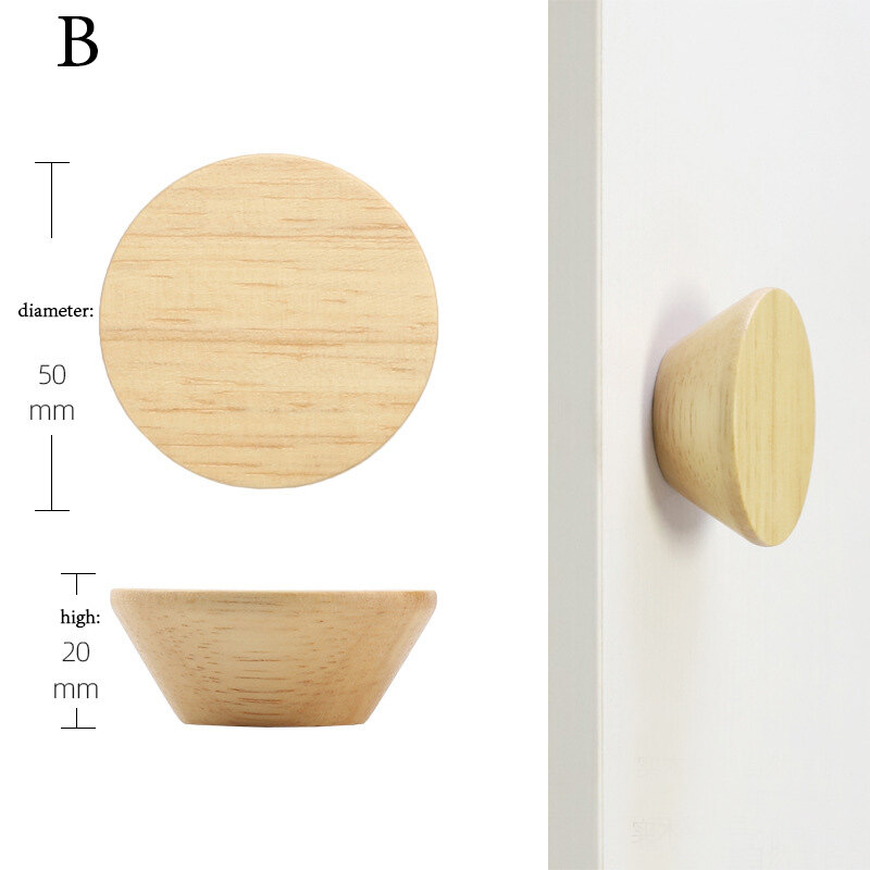 pzcf Wooden Durable Cabinet Handles Drawer Handle Door Knob Lightweight Hot New Elegant Cupboard Pull Handle