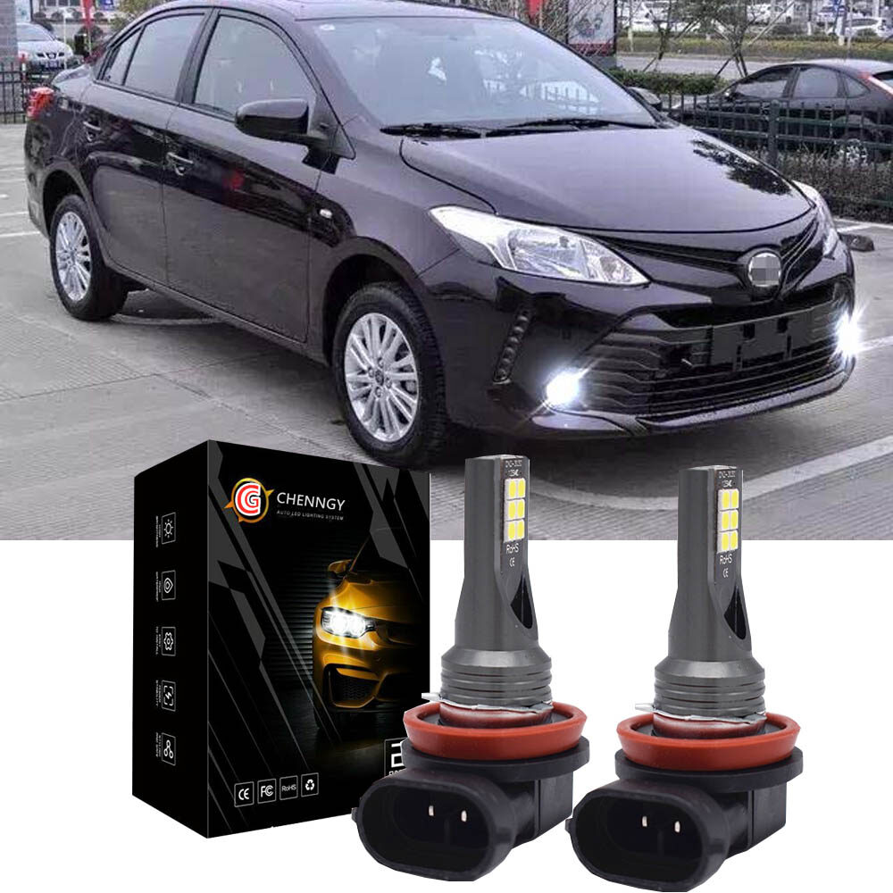 Dành cho toyota vios gen4 2019 2020-2pc 6000k bộ đèn pha led trắng, bóng đèn sương mù h11