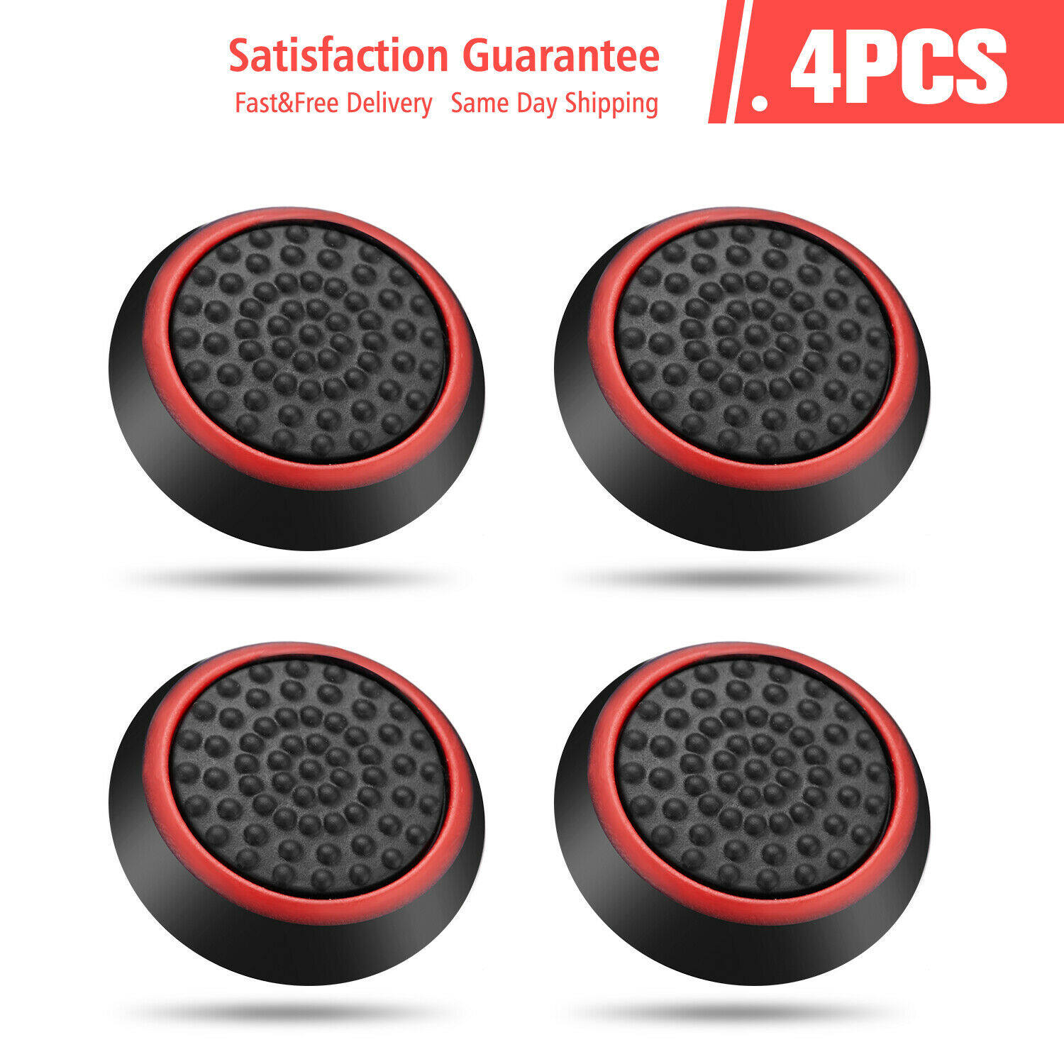 1pc controller game accessory joystick thumbstick for ps3 ps4 ps5 xbox black red cap cover for 360 xbox padded thumb rocker cap