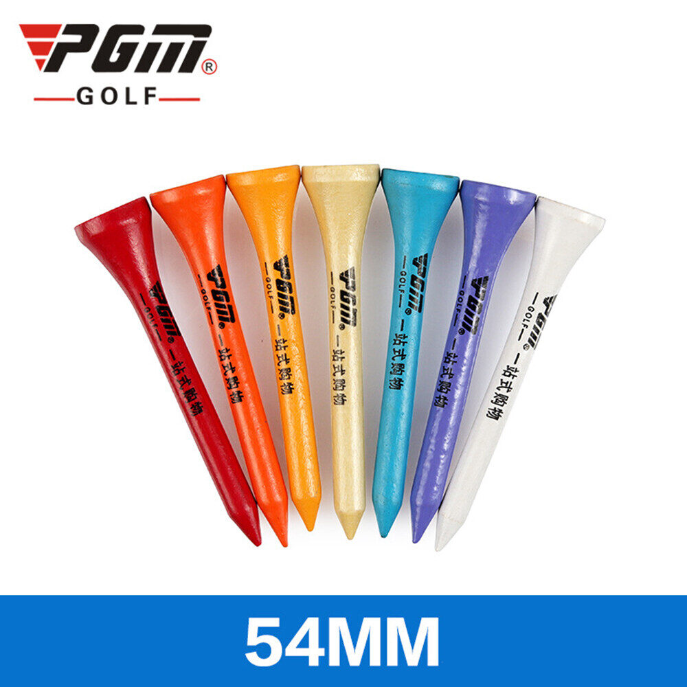 Pgm wooden golf tee ball holder golf supply accessories 42/54/70/83mm random color factory wholesale qt003