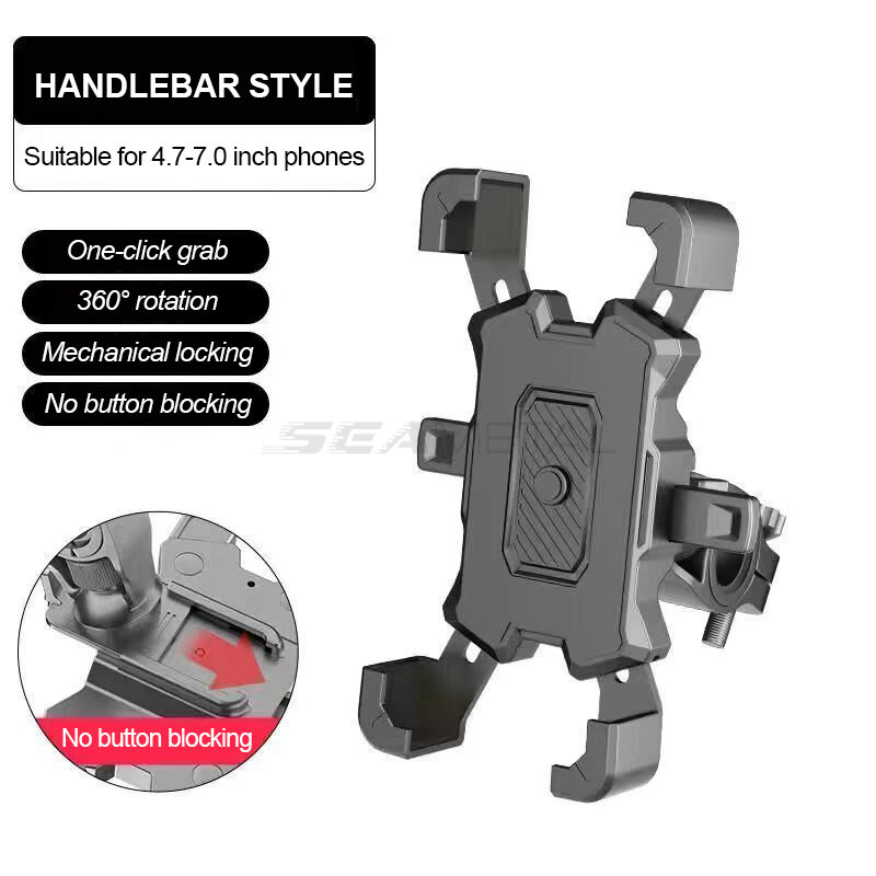 Universal Motorcycle Bicycle Holder Phone Handlebar GPS Stand Mountain Bike Mount Accessories