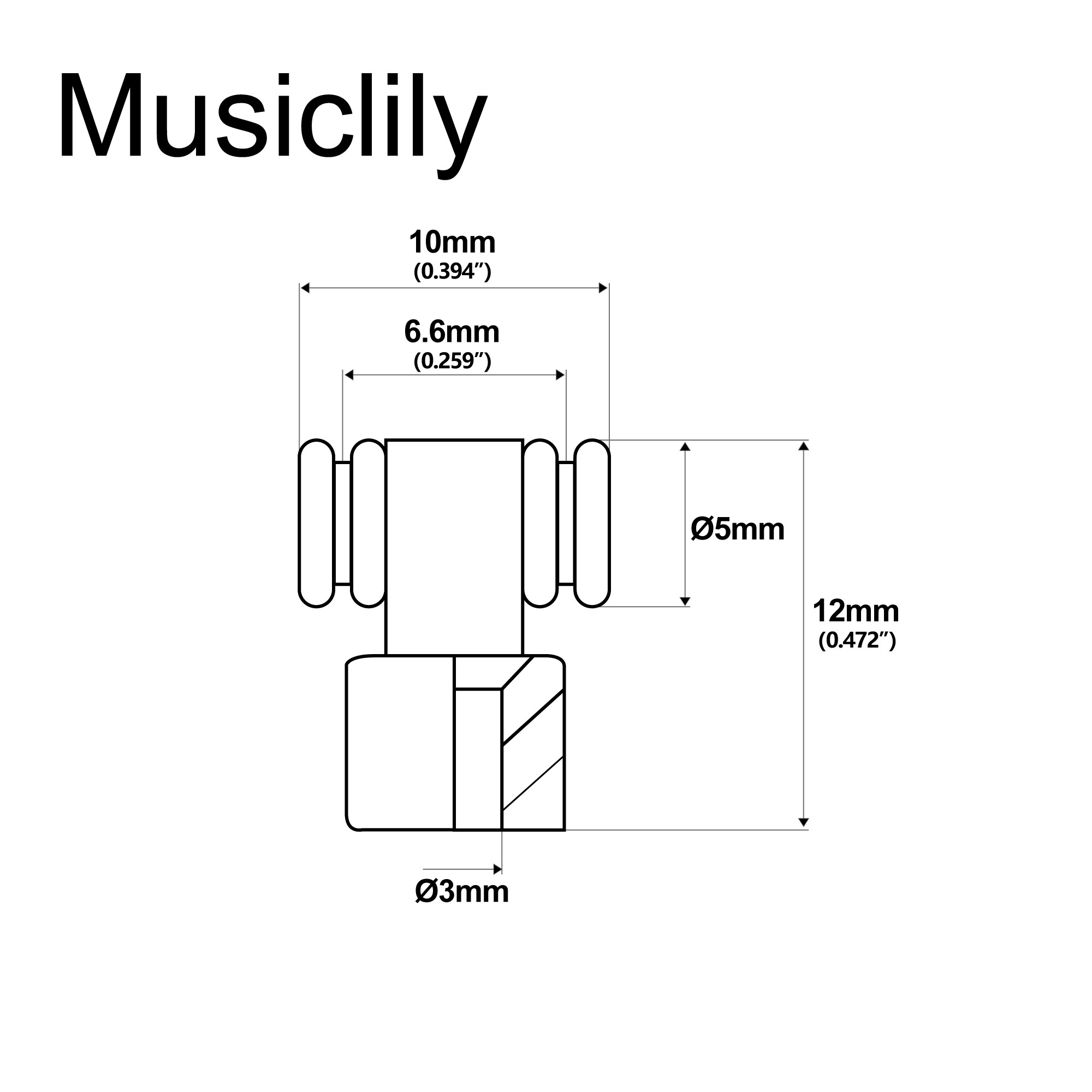 Musiclily Pro Con lăn thép Chuỗi Cây Chuỗi Hướng Dẫn Chuỗi Người Ghi Âm Cho Strat/Tele Phong Cách Guitar Điện (Bộ 2)