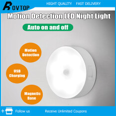 Rovtop Đèn LED Có Thể Điều Chỉnh Độ Sáng Phát Hiện Cảm Biến Chuyển Động Đèn Ngủ-Đế Từ-USB Có Thể Sạc Lại