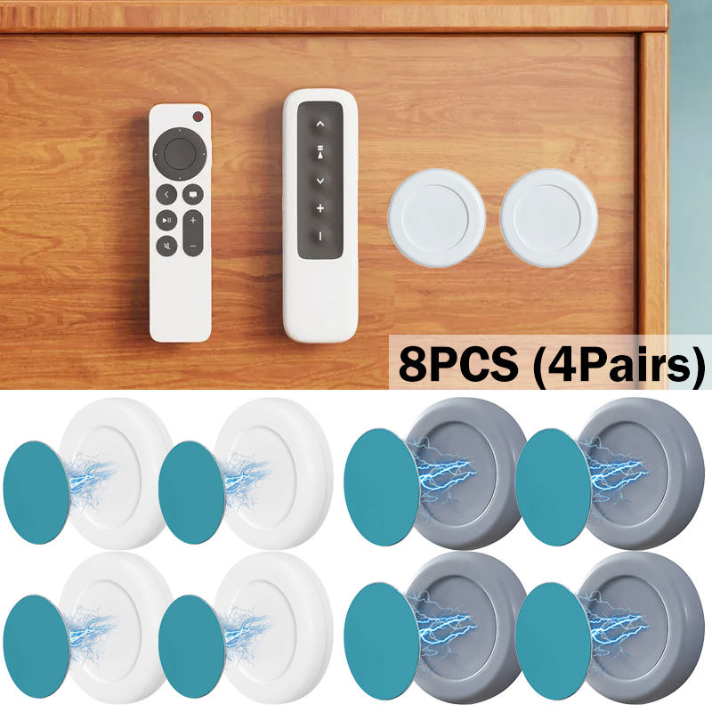 4 Cặp Móc Nam Châm Móc Giữ Nam Châm Mạnh Gắn Tường Cho Miếng Dán Tủ Lạnh Giá Đỡ Lưu Trữ Điều Khiển Từ Xa Móc Sắp Xếp Tủ Gia Đình