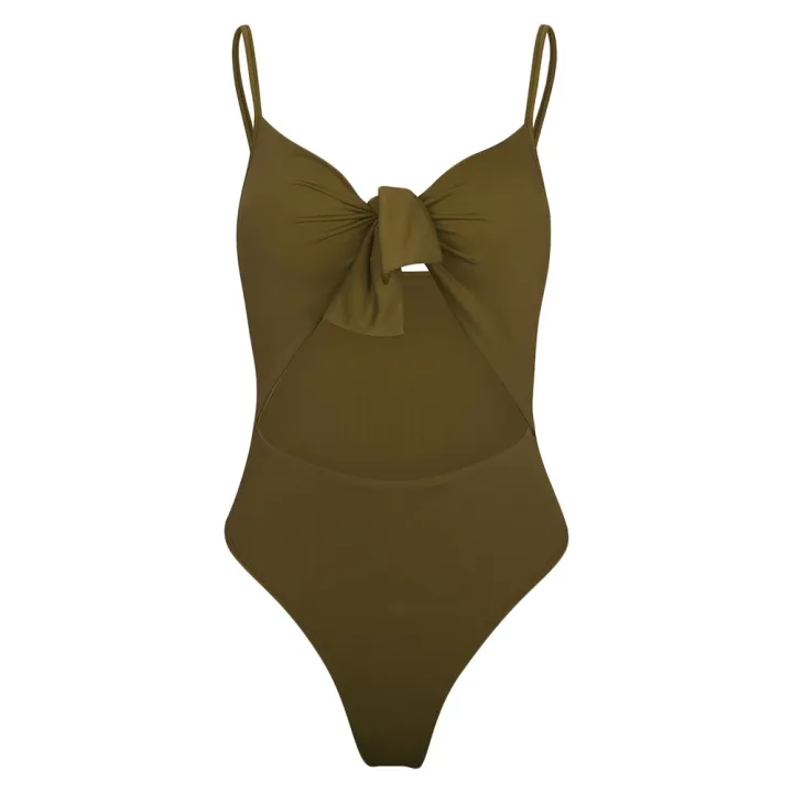 padded cut out swimsuit