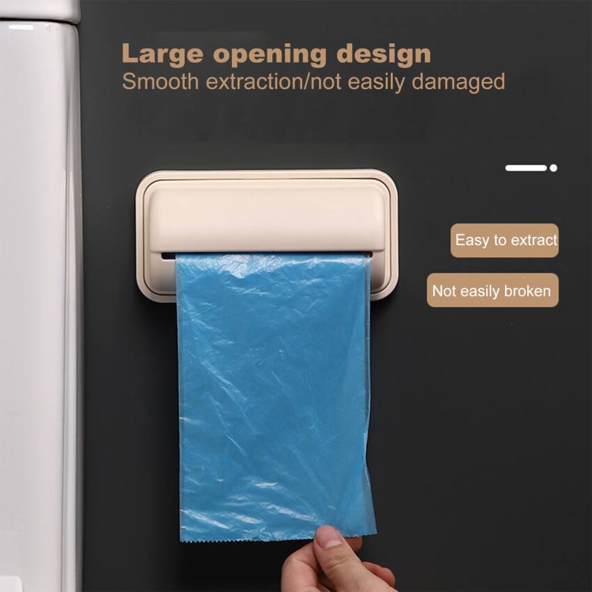 Trash Bags Storage Box Wall Mounted Kitchen Bathroom Plastic Garbage Bag Container Dispenser Home Storage