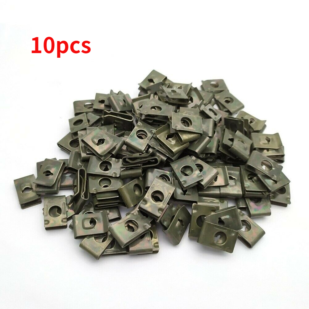 Metal U-Type Clips for Car Bumper Fender Trim Panel Fastener Leaf Board Auto Motorcycles Trucks Fastener Grommet Clips