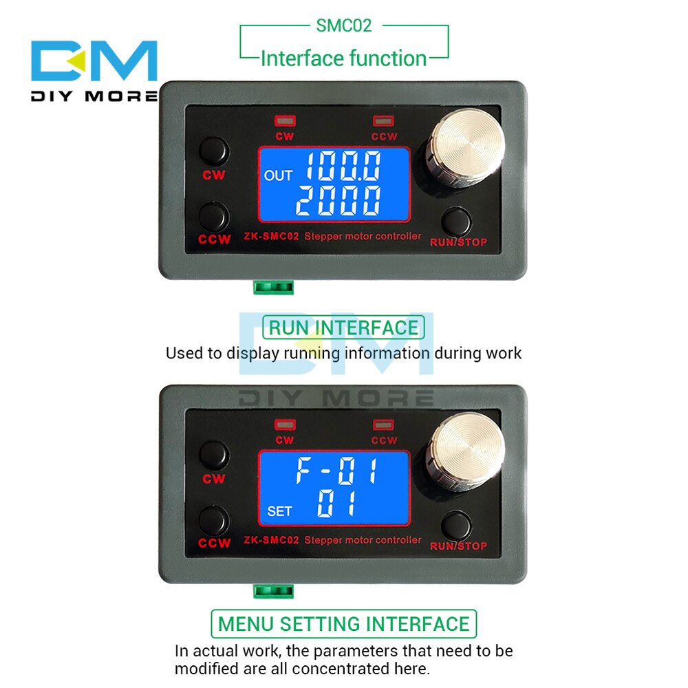 diymore ZK-SMC02 Tích Hợp Động Cơ Bước 42 57 Điều Khiển Tiến Và Lùi Góc Truyền Thông Nối Tiếp PLC Tốc Độ Xung