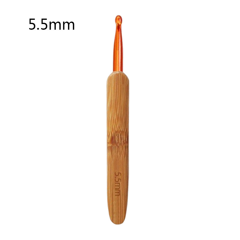U2y7 Embroidery Needle Wooden Knitting Crochet Needles Bamboo Knitting Needles Crochet Hooks DIY Craft
