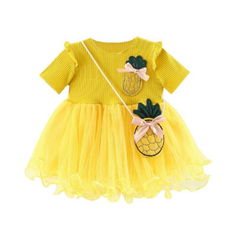 Toddler Baby Girl Dresses Pineapple Patchwork Tulle Skirt Party Princess Clothes