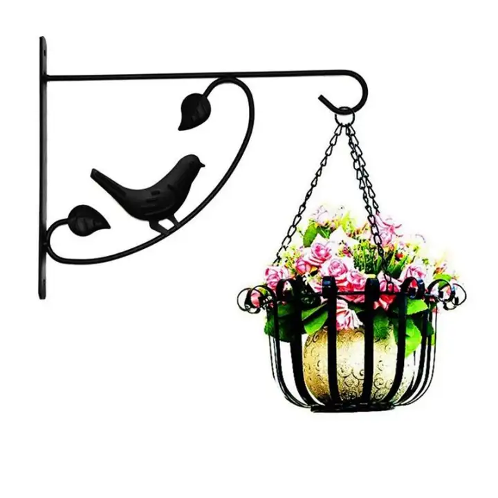Wrought Iron Basket Bracket Hook Bracket Lantern Flower Pot Plant