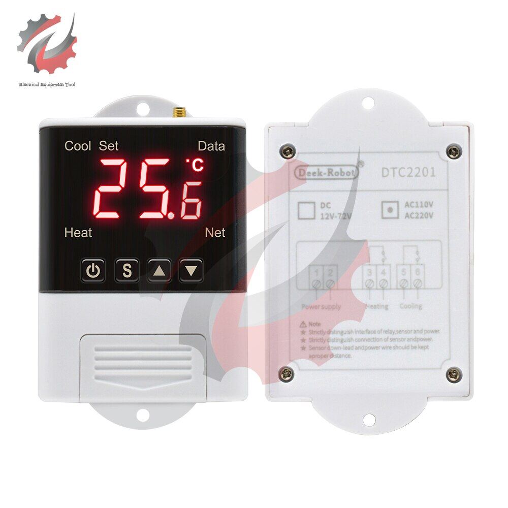 {：“》： DTC1201 2201 AC 110V 220V Thermostat NTC Sensor Digital Display Wifi Temperature Controller Electronic Digital Thermoregulator
