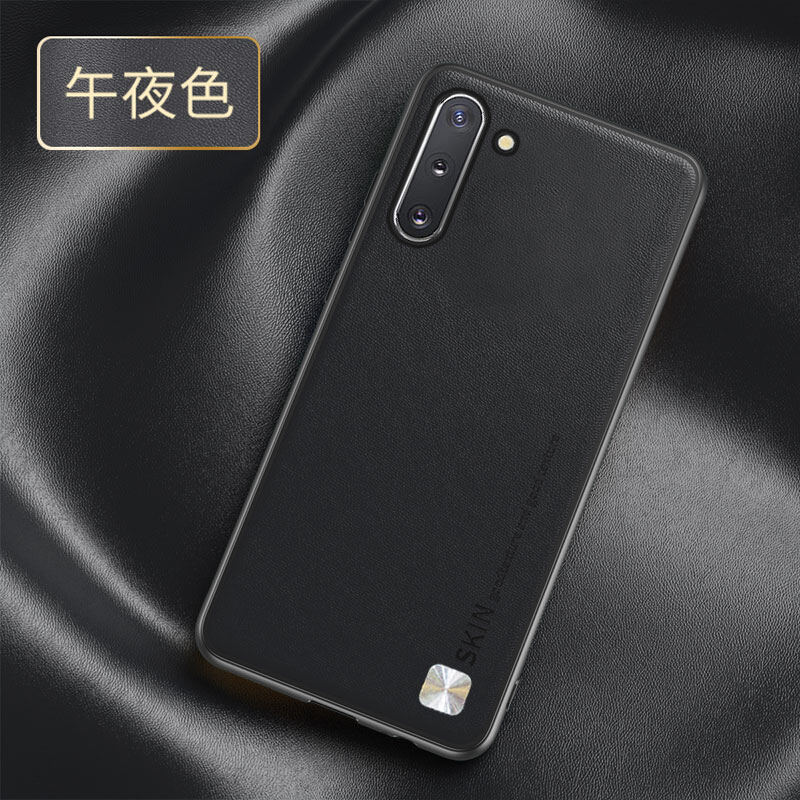 For Samsung Galaxy Note 10 / Galaxy Note 10Plus Case Plain Skin Leather Cover Samsung Note10 Note 10+ Note 10Pro Soft Bumper Shockproof Coque