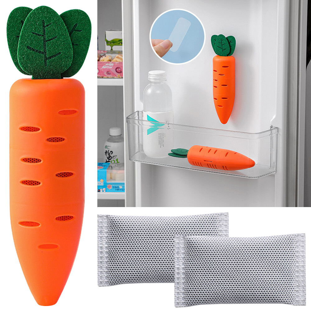 Creative Carrot Shape Activated Carbon Deodorant Box Home Refrigerator Paste Deodorant Bag Activated Bamboo Charcoal Bag