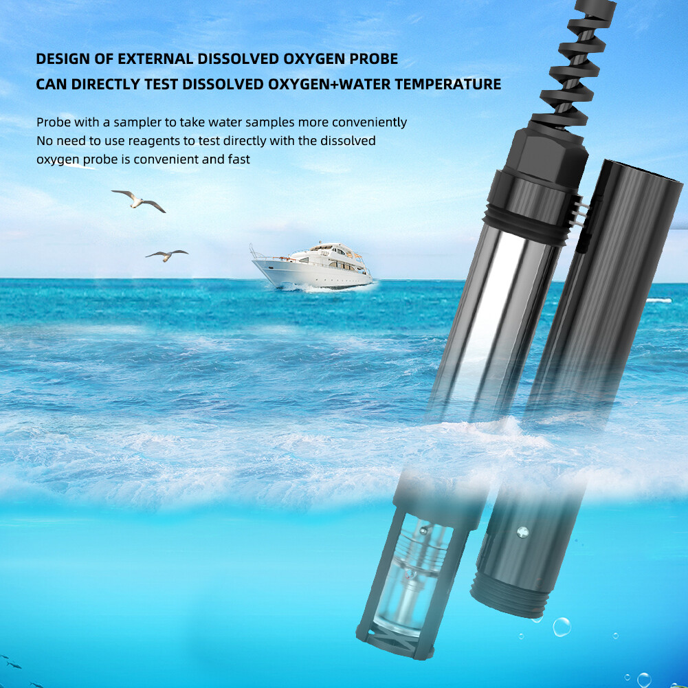 RCYAGO Multifunctional Water Quality Detector PH Meter Dissolved Oxygen Ammonia Nitrogen Nitrite Test Dissolved Cxygen Water Tester (Dissolved Oxygen+Temperature+PH+Nitrite+Ammonia Nitrogen)