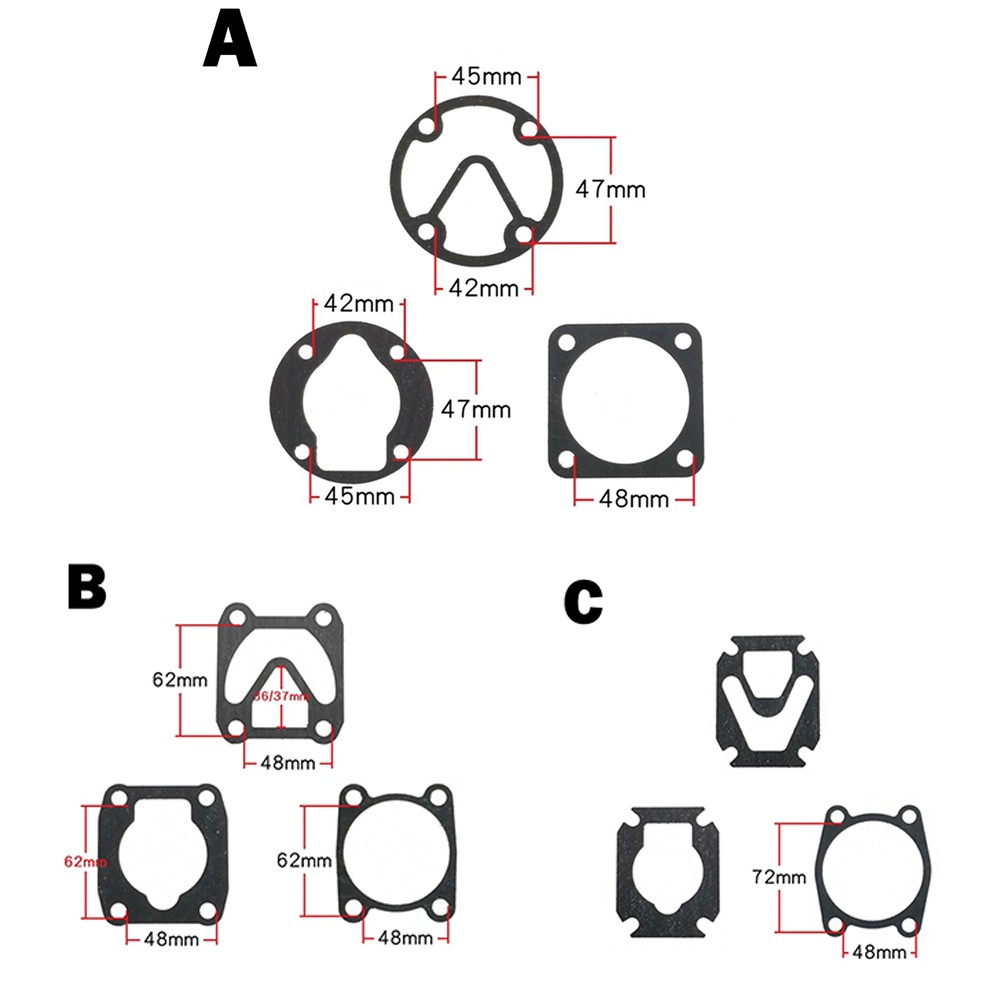 Air Compressor Valve Plate Gaskets Washers Bottom Valve Cylinder Head Air Compressor Gasket Replacement Plastic Gasket Set