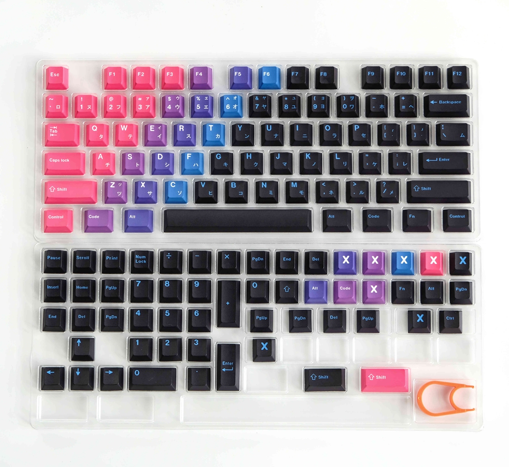 【Keycap Only】Gradient Keycaps PBT Dye Sublimation Keycap for Mechanical Keyboard Cherry mx Switch Key Caps 129 keys