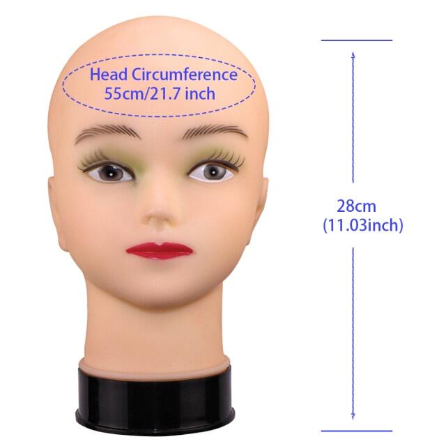 New Female Bald Mannequin Head With Stand Holder Cosmetology Practice n Training Manikin Head For Hair Styling Wigs Making