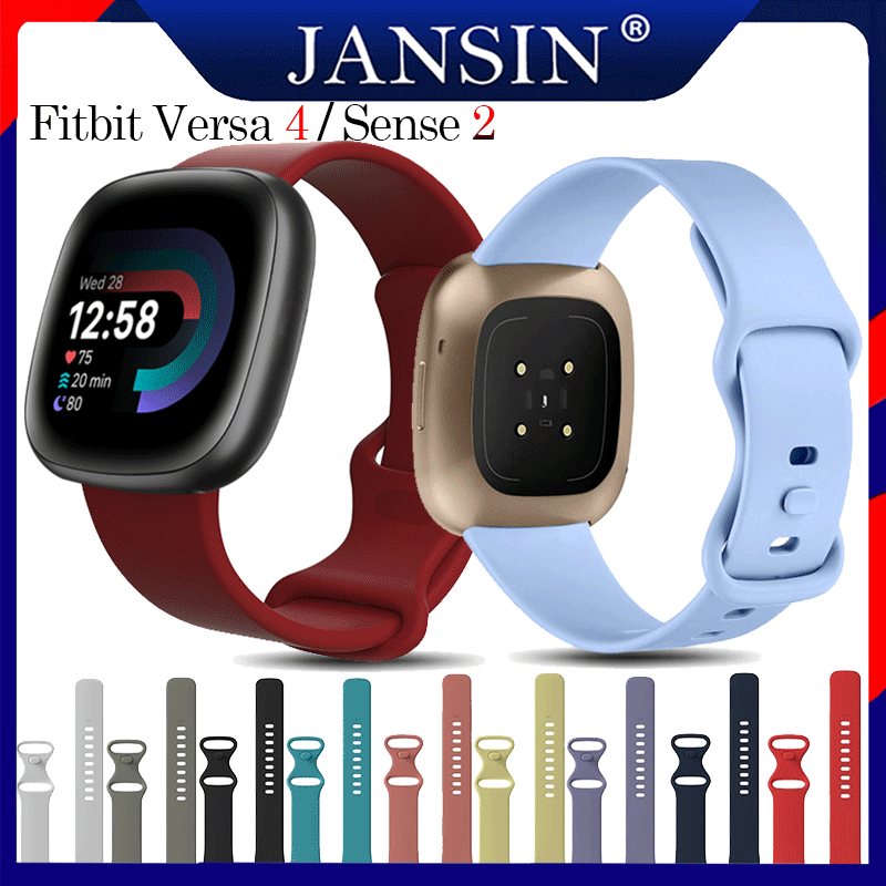 Dây đeo bằng silicon Fitbit Versa 4 Dây đeo tay chống nước Fitbit Sense 2 Dây đeo đồng hồ thông minh Fitbit Versa4 Sense2